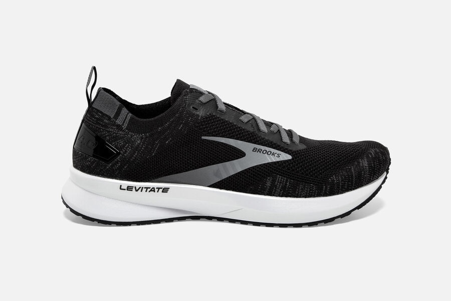 Brooks Levitate 4 Road Running Shoes Womens - Black/White - ERTQJ-9354